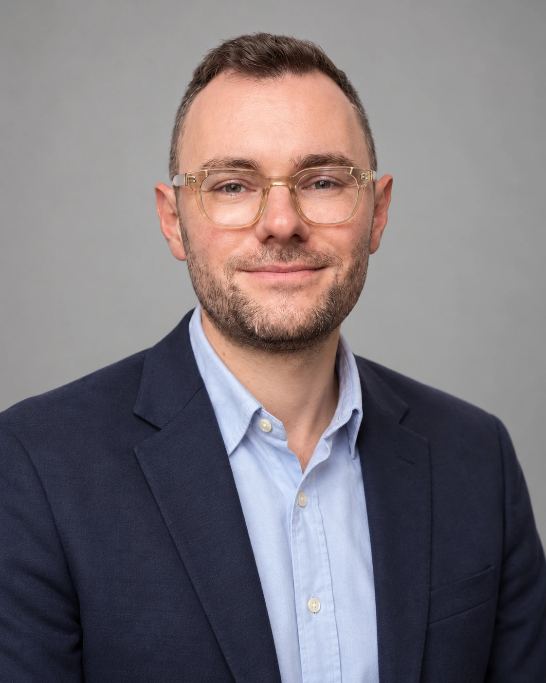 AI-generated example in a square headshot crop